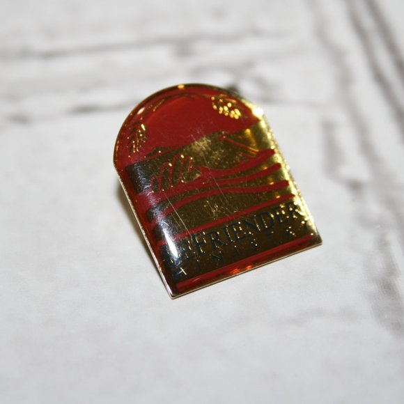 Vintage gold and red Befriender Ministries lapel pin 1" - Picture 4 of 4